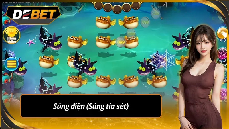 Tại debet có nhiều loại súng cho người chơi bắn cá paradise