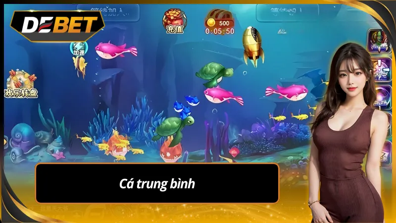 Những con cá trung bình tại debet rất dễ tiêu diệt để săn xèng