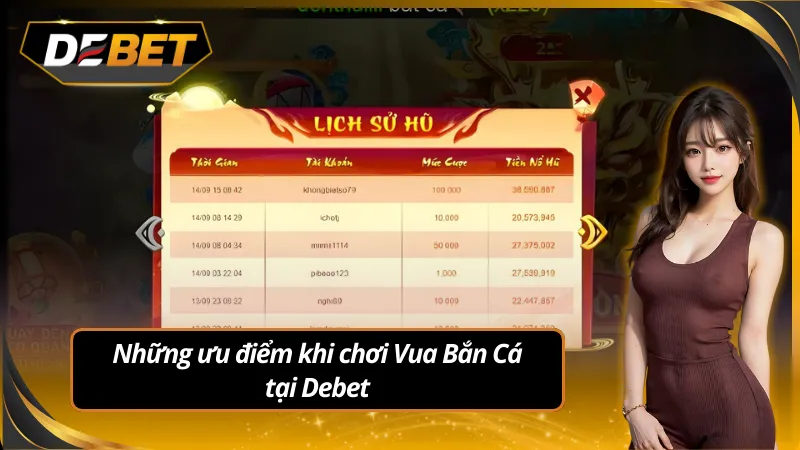 Khám phá những ưu điểm làm nên thương hiệu vua bắn cá debet
